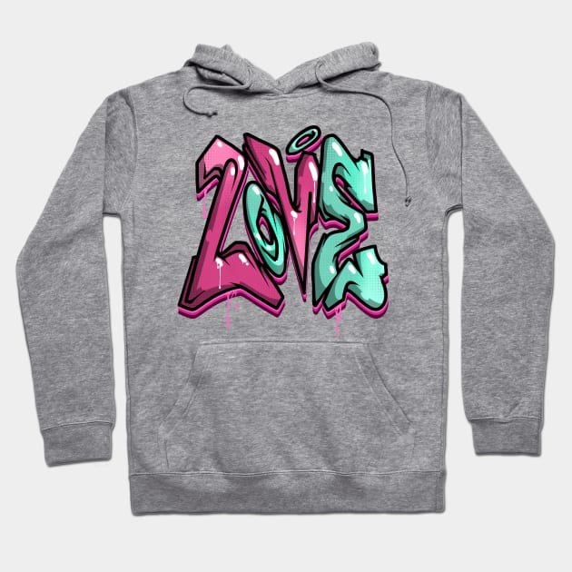 Love Graffiti Hoodie by Graffitidesigner